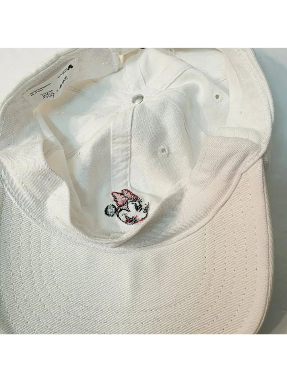 Disney Minnie Mouse Love Your Melon White Denim Hat Baseball Cap